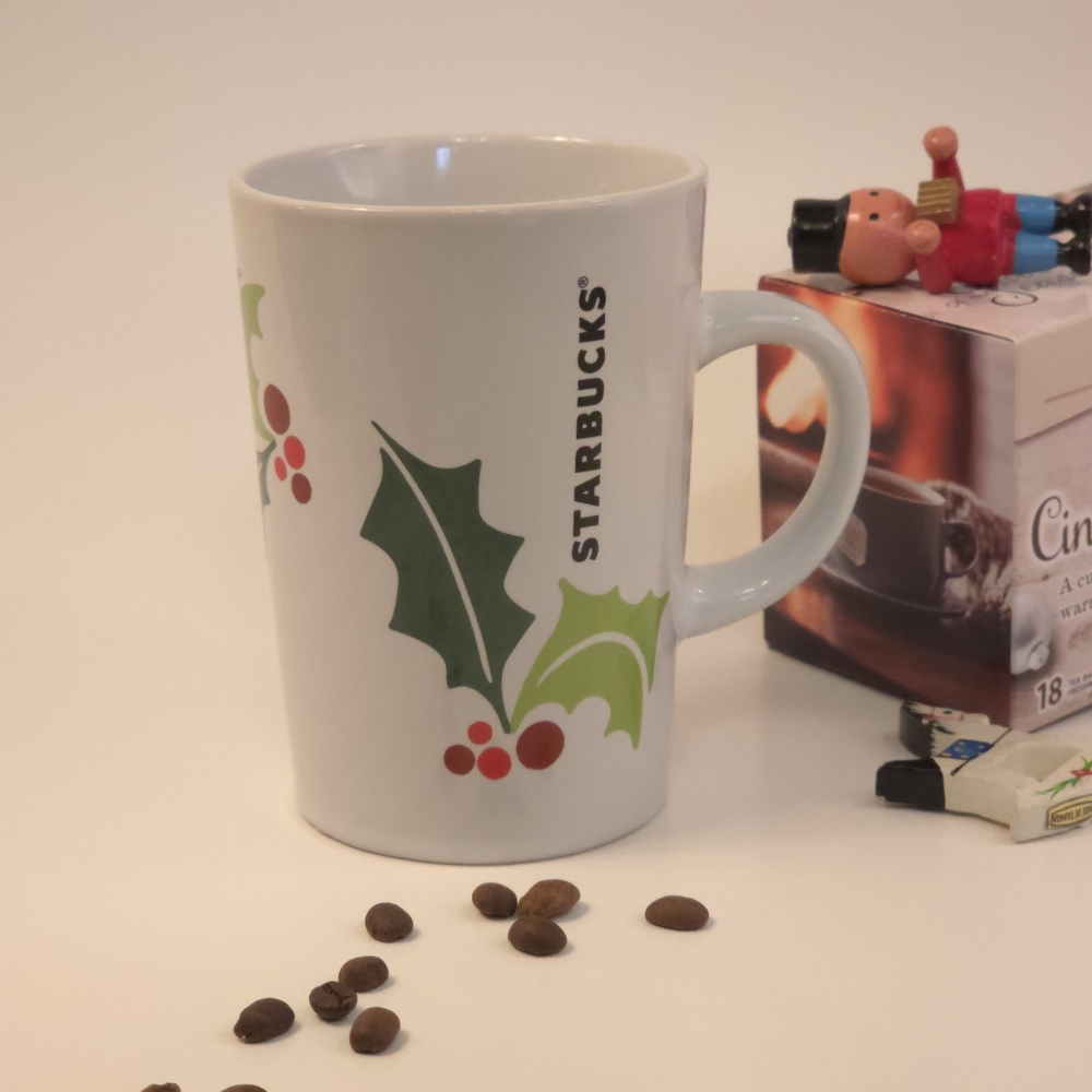 Starbucks Holiday Mug with Holly Design